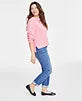 On 34th Women's Cable-Knit-Mesh Crewneck Long-Sleeve Sweater