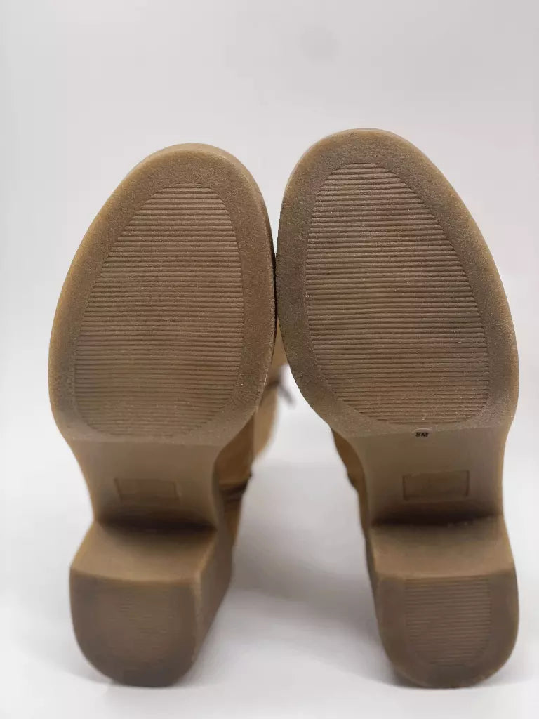 STYLE & COMPANY Women's Brown Comfort Bessiee Round Toe Block Heel Booties