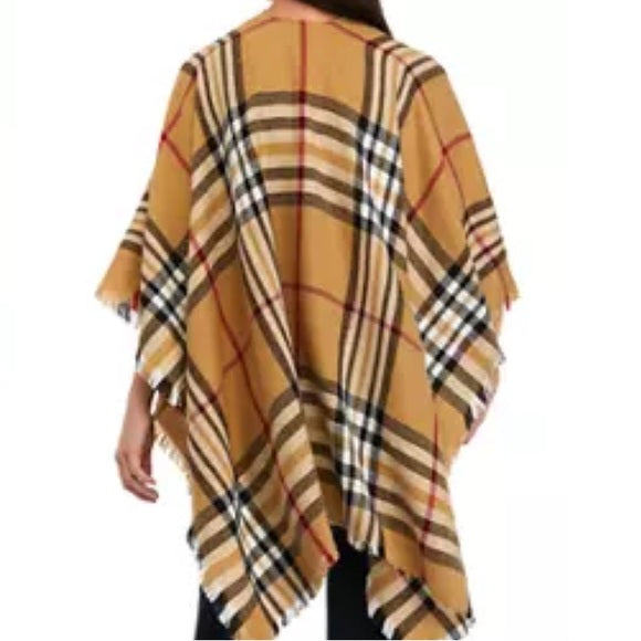 Women's Exploded Plaid Ruana Wrap