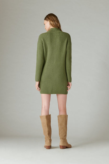 Lucky Brand mock neck sweater dress