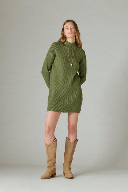 Lucky Brand mock neck sweater dress
