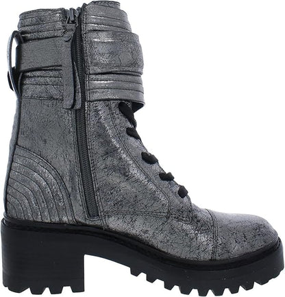 DKNY Basia Combat Boot in Gunmetal