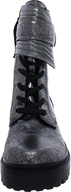 DKNY Basia Combat Boot in Gunmetal