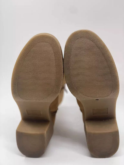 STYLE & COMPANY Women's Brown Comfort Bessiee Round Toe Block Heel Booties
