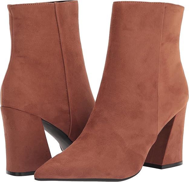 Madden Girl Cody Flared Heel Zipper Closure Dress Booties Color Brown