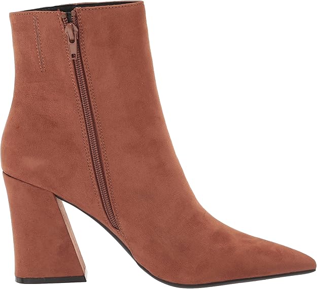 Madden Girl Cody Flared Heel Zipper Closure Dress Booties Color Brown