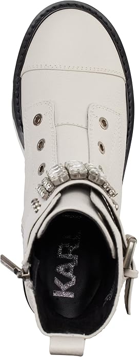 Karl Lagerfeld White Maeva Boot