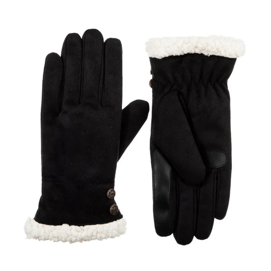 Isotoner Women’s Microsuede Gloves with Smart Touch