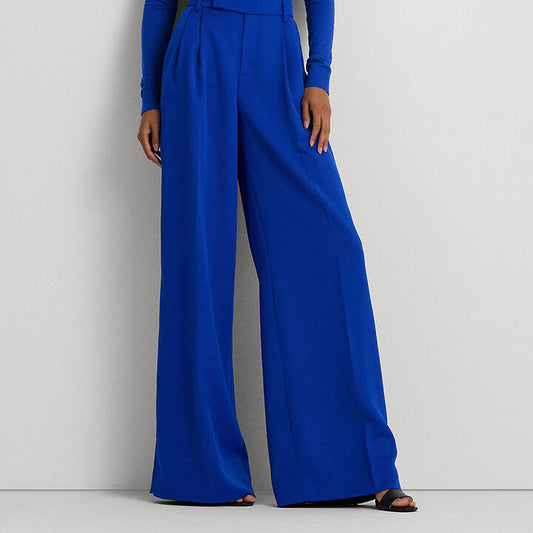 Lauren Ralph Lauren Women's Pleated Satin Crepe Wide-Leg Pants