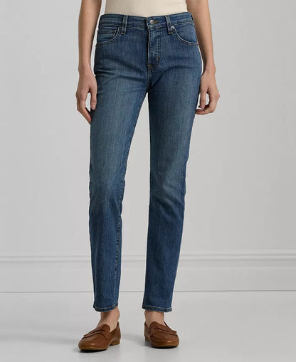Ralph Lauren Super Stretch High-Rise Straight Ankle Jean