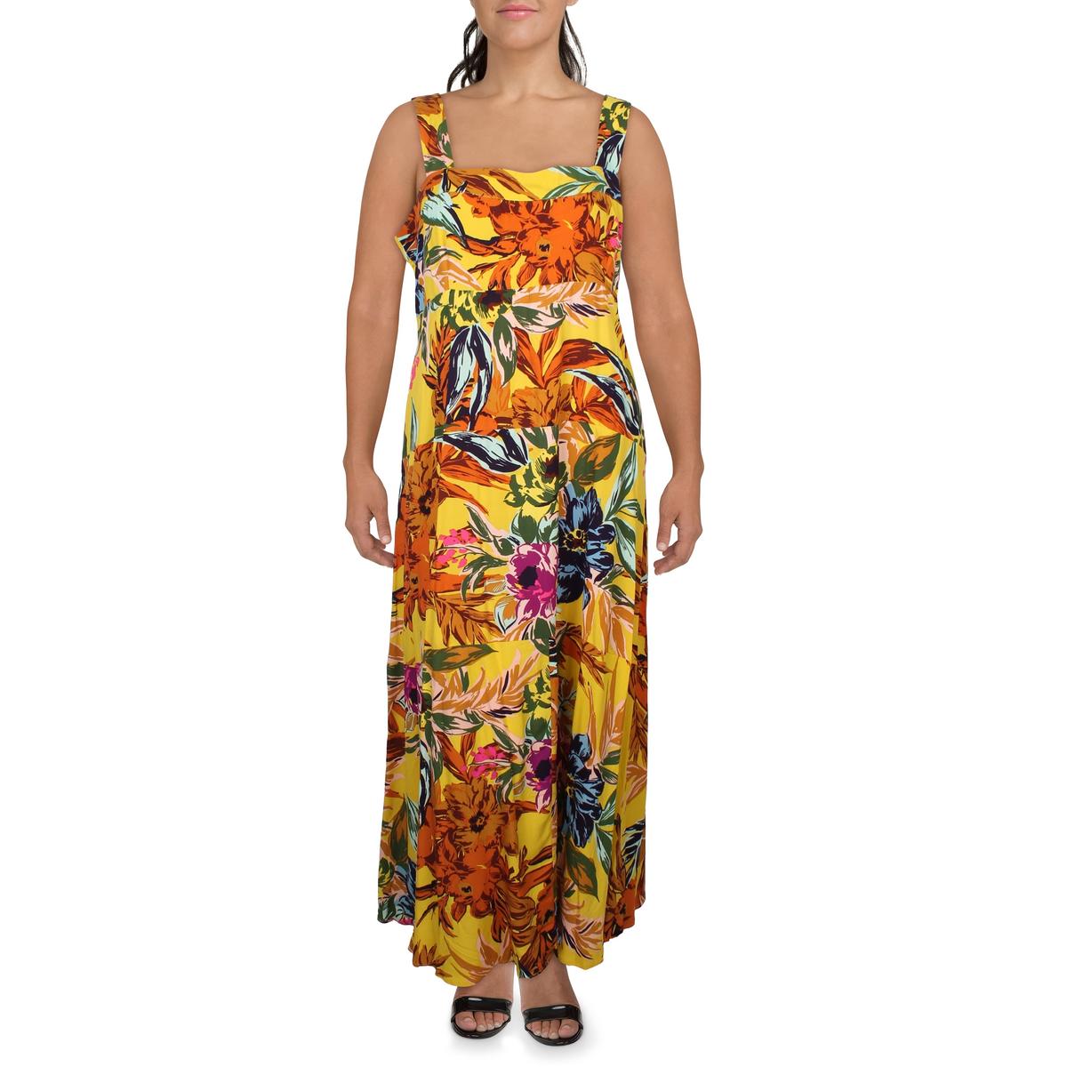 Vince Camuto Floral Print Rayon Maxi Dress